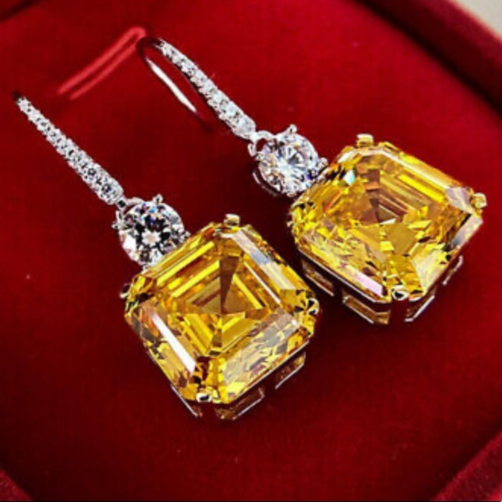 New Sterling silver diamond earrings